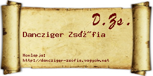Dancziger Zsófia névjegykártya
